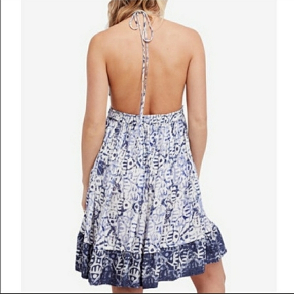 FREE PEOPLE NWOT Beach Day Swing Dress Blue XS - Picture 5 of 12
